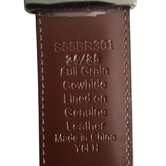 Roundtree & Yorke Hi Lo Reversible Leather Belt Mens 34 - Picture 3 of 3